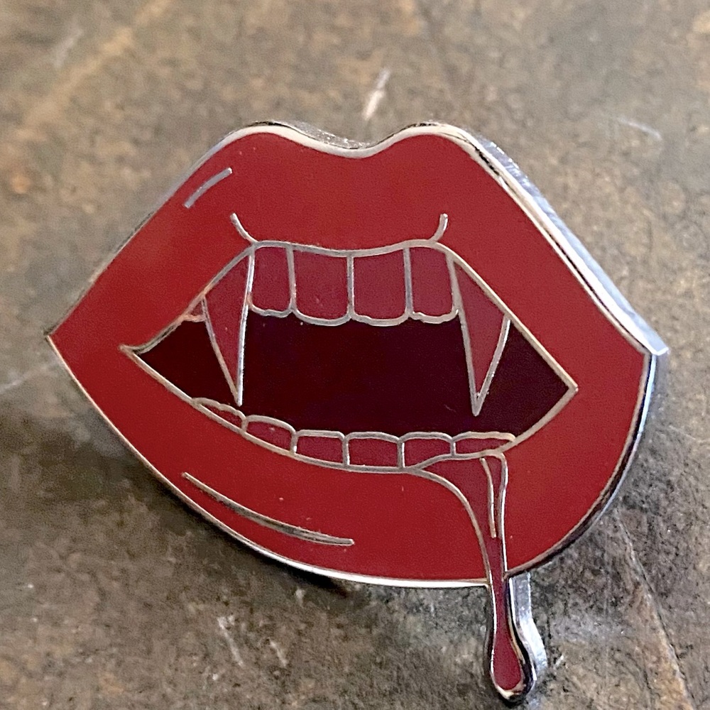 Vamp Lips Enamel Pin